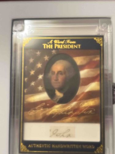 2020 Historic Autographs 'A Word From The President' George Washington Cut Signature Trading Card