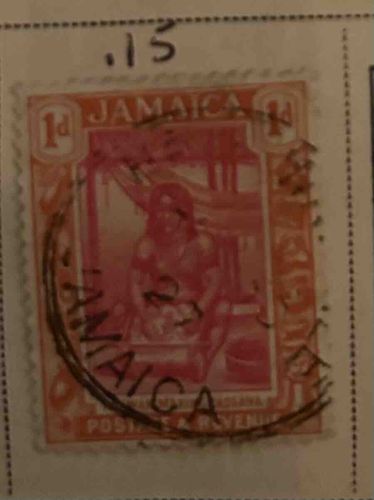 Jamaica 1d Postage & Revenue Stamp (Cassava Processing)