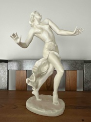 Dynamic Bisque Porcelain Female Figurine