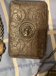 Ornate Antique / Vintage Metallic Case with Relief Portrait