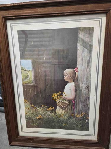 Barn Girl with Daisies (After Adolf Sehring)