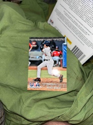2017 Panini USA Baseball Game Action Mickey Moniak Rookie Trading Card