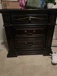 A.R.T. Furniture Dark Wood Three-Drawer Nightstand