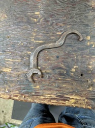Antique S-Shaped Spanner Wrench with Hook End
