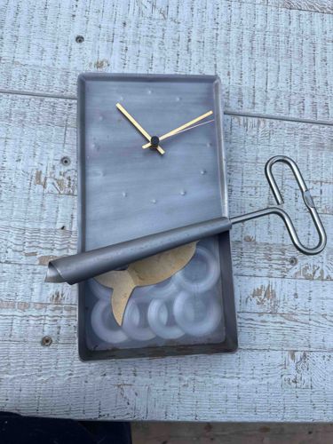 Whale and Bubbles Themed Wall Clock with Pendulum
