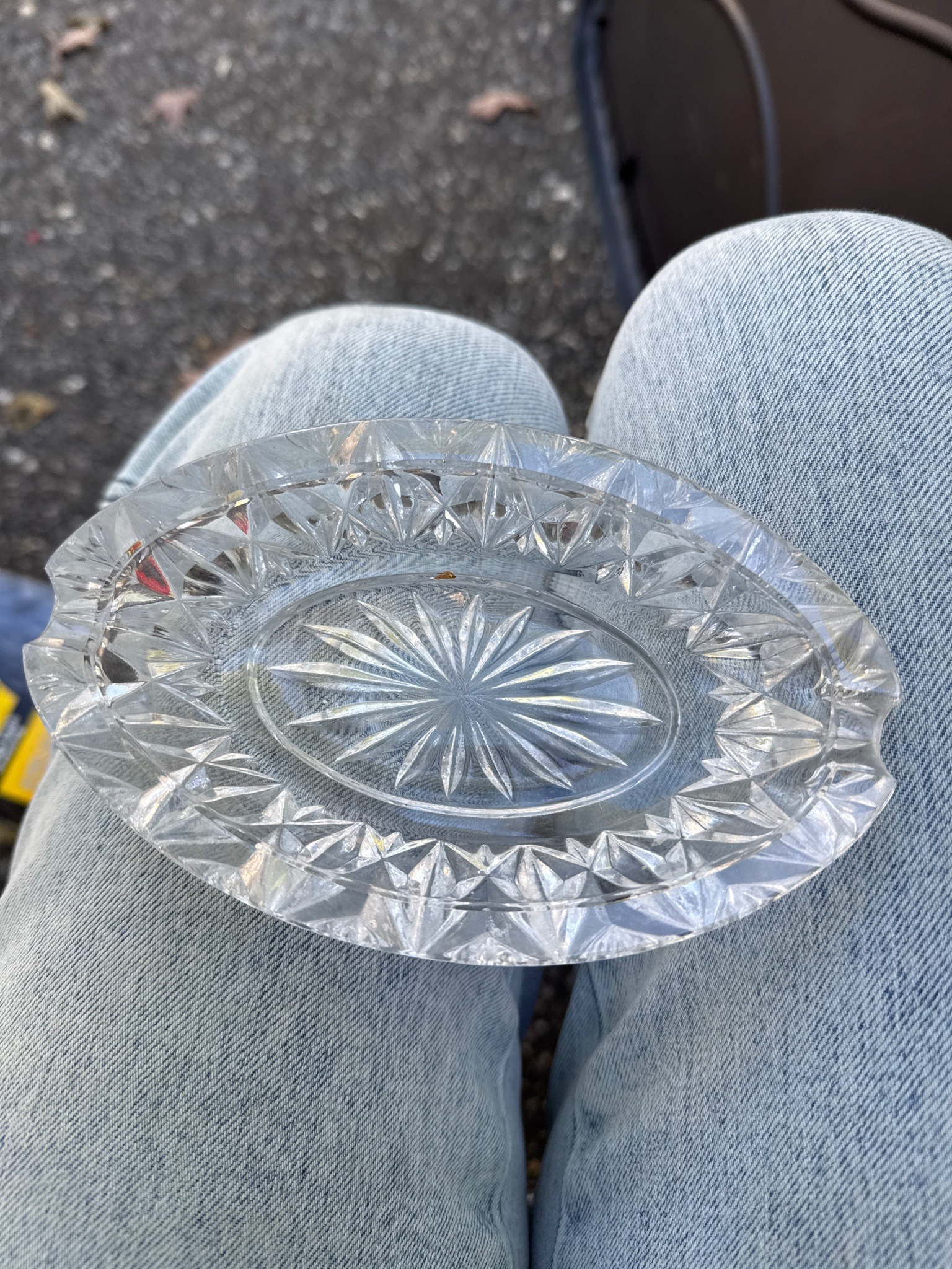 Submitted photo of Cut crystal oval dish