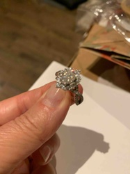 Moissanite Halo Engagement Ring