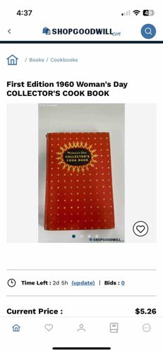 First Edition 1960 Woman's Day Collector's Cook Book