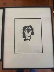 Signed Lithograph by Picasso: Abstract Female Portrait (33/50)