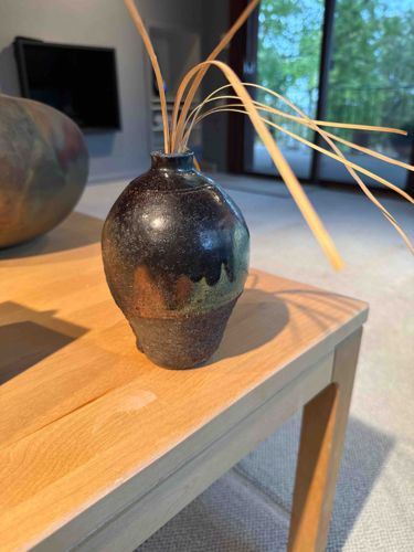 O'Hara Raku-Fired Art Pottery Vase