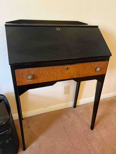 Mixed-Finish Slant-Front Secretary Desk