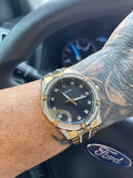 Bulova Diamond & Gold-Tone Men's Wristwatch