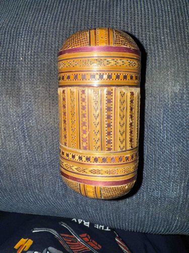 Napoleonic Prisoner of War Straw Work Cigar Holder / Case