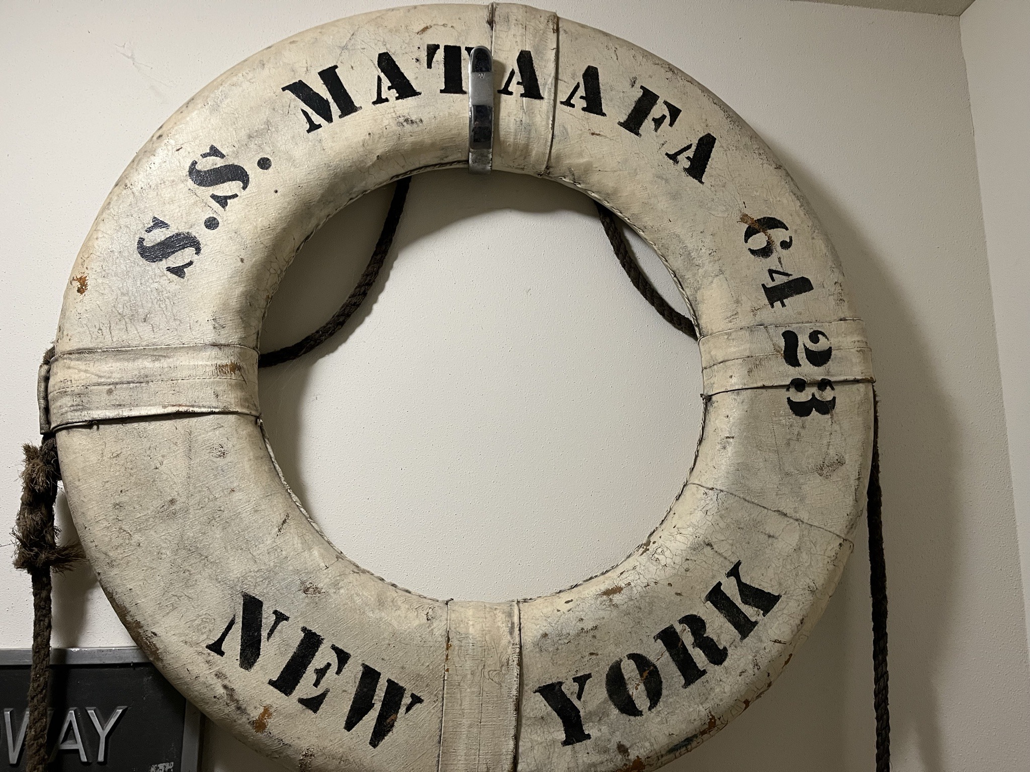 Submitted photo of S.S. Mataafa Life Ring (not authenticated)