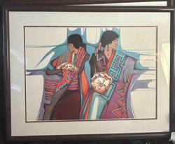 Native American Style Figurative Print