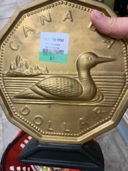 Canadian Loonie (One Dollar Coin) Replica Desktop Decoration