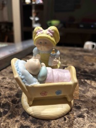 Cabbage Patch Kids Feeding Baby Figurine