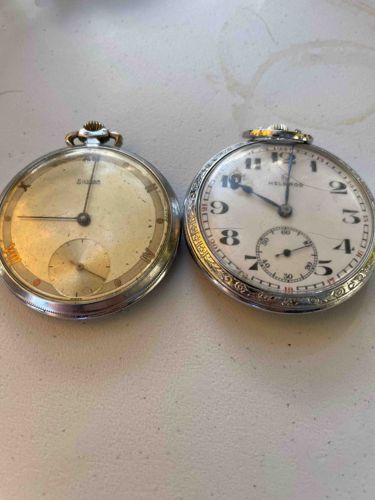 Two Antique Pocket Watches (Sylvan and Helbros)