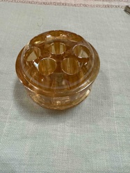 Carnival Glass Flower Frog