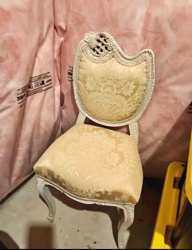 French Rococo Style Carved Wood Side Chair