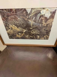 Framed Print of 'Rabbit in Woods' by Robert Bateman (circa 1978)