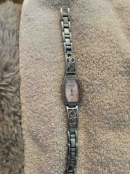 Preston Women's Silver-Tone Rhinestone Heart Bracelet Watch