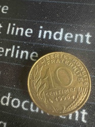 French 10 Centimes Coin (1996)