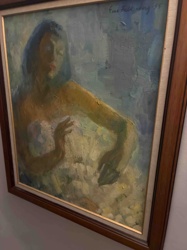 Oil Painting: Female Figure by Erie Falkenberg (1955)