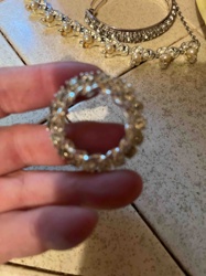 Rhinestone Encrusted Circular Brooch or Pendant