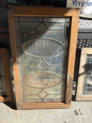 Vintage Stained Glass Window Panel