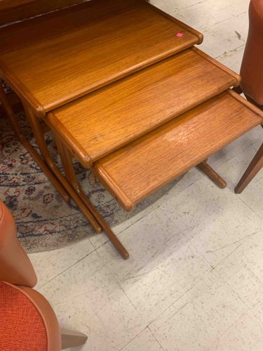 Teak Wood Nesting Tables (Set of 3)