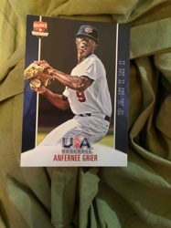 Anfernee Grier USA Baseball Collegiate Panini Trading Card