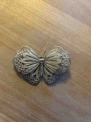 Vintage Silver Filigree Butterfly Pin/Brooch