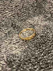 Gold-Toned Decorative Band Ring