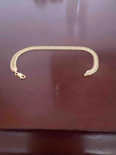 Gold-Toned Snake Chain Bracelet with Lobser Clasp