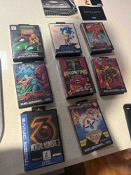 Collection of Sega Mega Drive / Genesis Video Games and Manuals