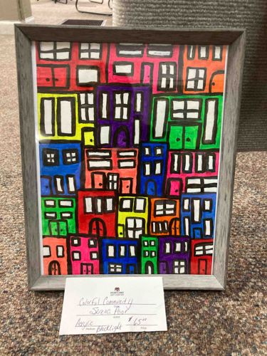 Colorful Community Scenic Print