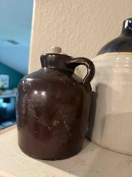 Antique Stoneware Pottery Jug (Whiskey/Pickle/Molasses Jug)