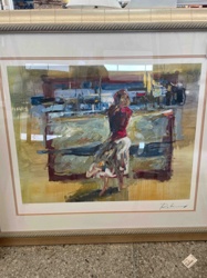 Peter Max Print - Woman Standing