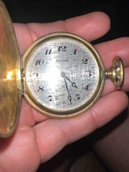 Bulova Gold-Tone Hunter Pocket Watch