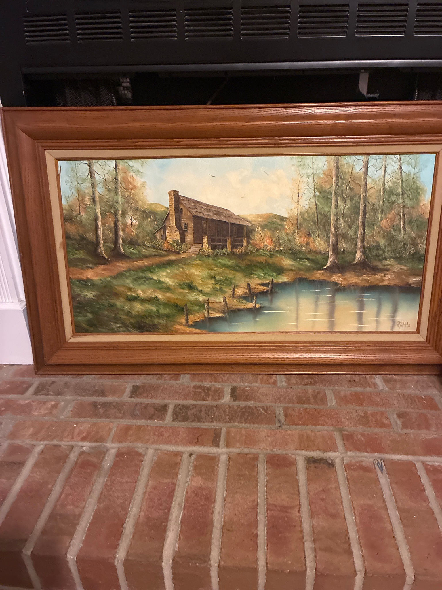 Submitted photo of Oil landscape painting signed 'Betty Trusty'