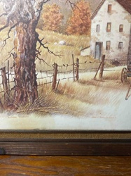 Autumn Vineyard Art Print by Jan S. Parcely (1969)