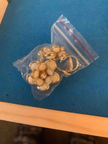 Gold-Tone and Enamel Flower Leverback Earrings