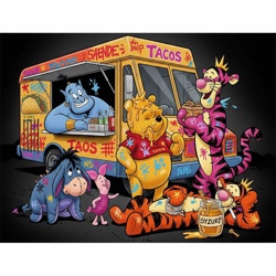 Tacos & Syzurp: Disney Characters Street Art Crossover Print