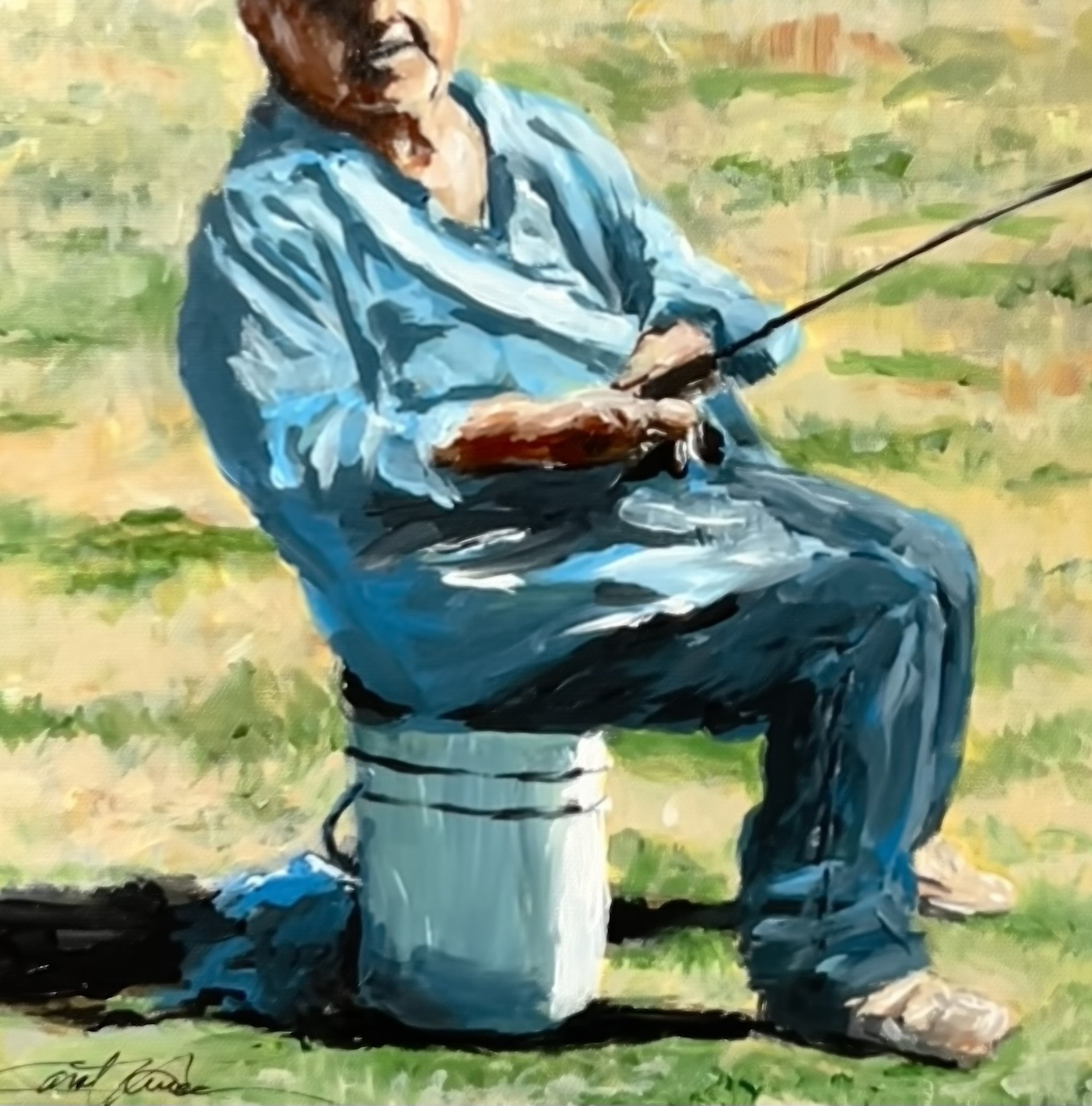 Submitted photo of Acrylic painting signed 'Carol Vance' (not authenticated)