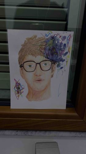 Mixed Media Portrait Drawing