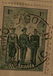 Australia 1940 1d Postage Stamp, King George VI (Postmarked)
