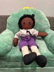 African American Raggedy Ann-style Plush Doll
