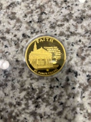 Gold-Toned St. Paul's Chapel Commemorative Medallion