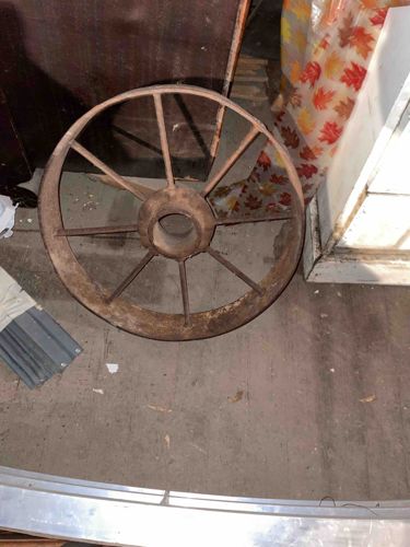Antique Cast Iron Wagon Wheel